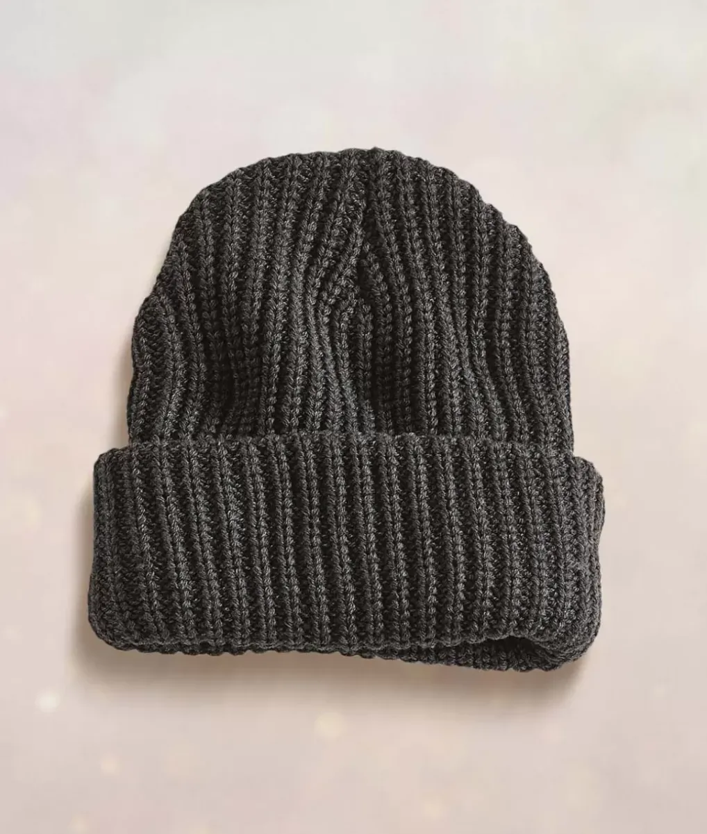Fashion Nayked Apparel Chunky Marled Yarn And Solid Color Soft Knit Hat