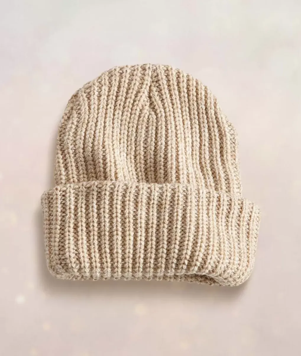 Fashion Nayked Apparel Chunky Marled Yarn And Solid Color Soft Knit Hat