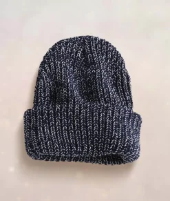 Fashion Nayked Apparel Chunky Marled Yarn And Solid Color Soft Knit Hat