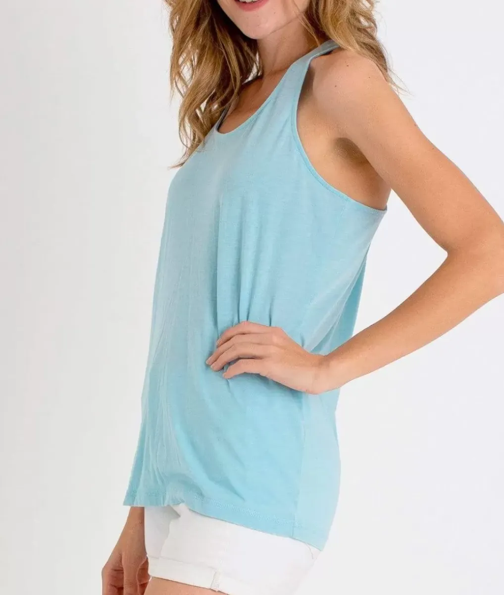 Outlet Nayked Apparel Ladies Ridiculously Soft Knotted Racerback Tank