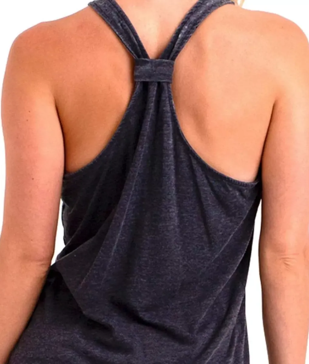 Hot Nayked Apparel Ladies Ridiculously Soft Knotted Racerback Tank