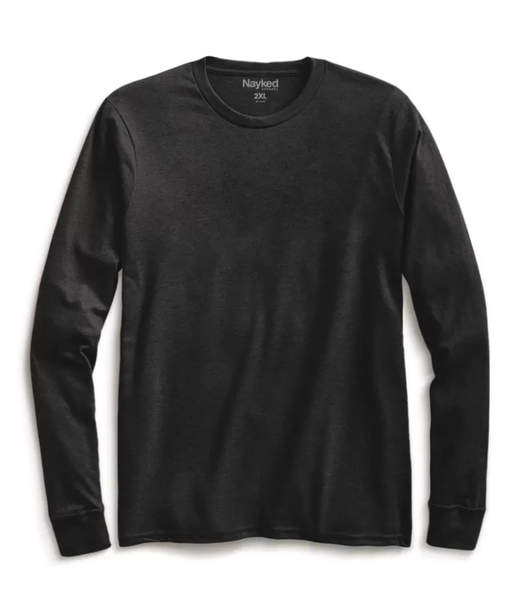 Clearance Nayked Apparel Men'S Big Ridiculously Soft Recycled Lightweight Long Sleeve T-Shirt