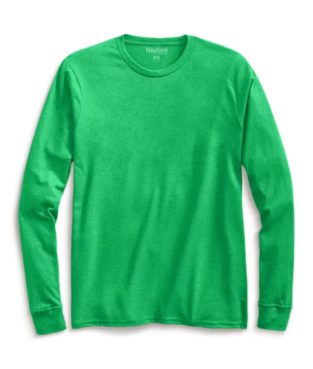 Clearance Nayked Apparel Men'S Big Ridiculously Soft Recycled Lightweight Long Sleeve T-Shirt