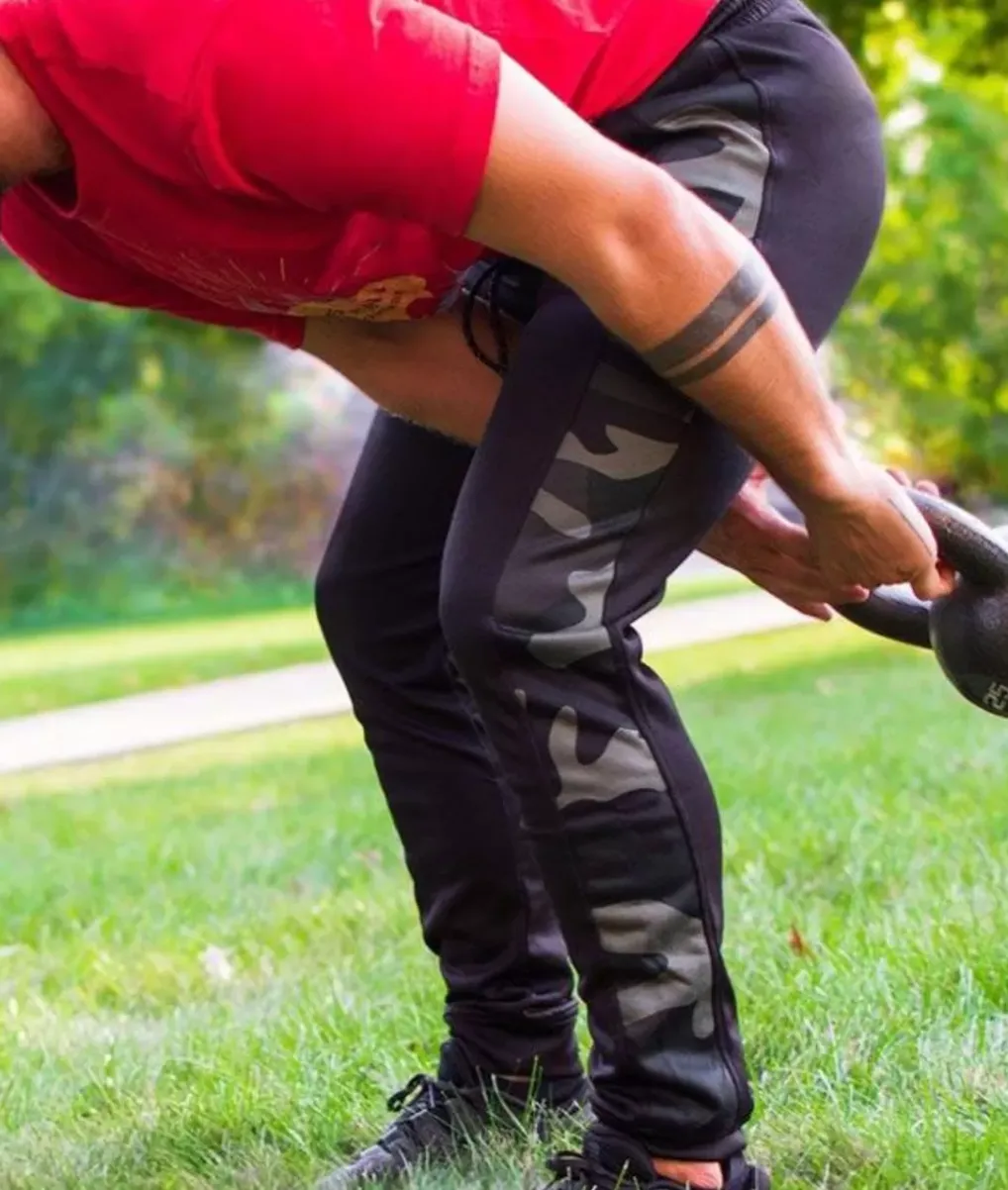 Sale Nayked Apparel Men'S Camo Panel Midweight Tech Fleece Active Jogger/Discontinued Army Camo