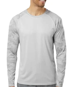 Outlet Nayked Apparel Men'S Cayman Performance Upf Camo Colorblock Long Sleeve T-Shirt