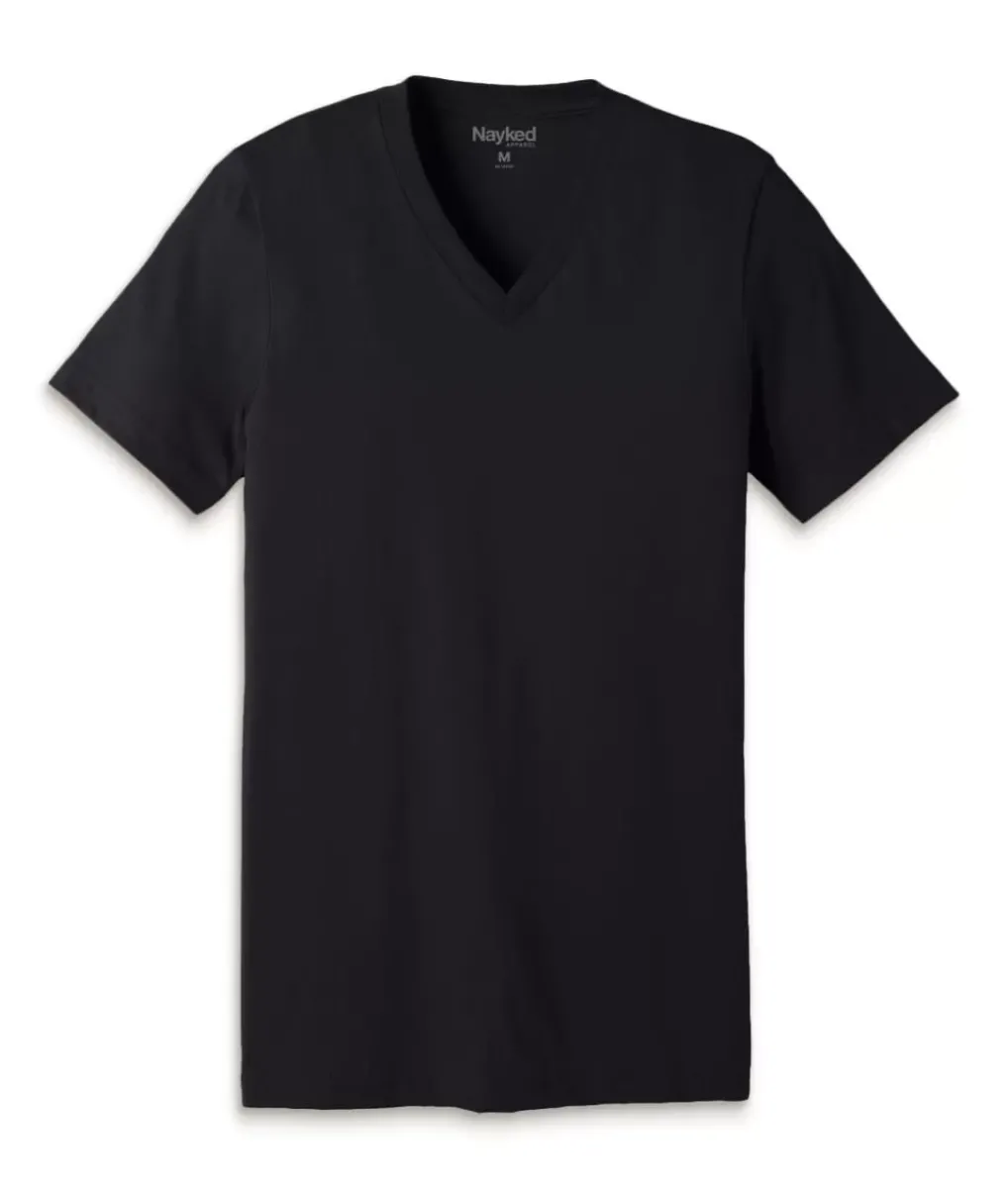 Outlet Nayked Apparel Men'S Classic Cotton Short Sleeve V-Neck T-Shirt