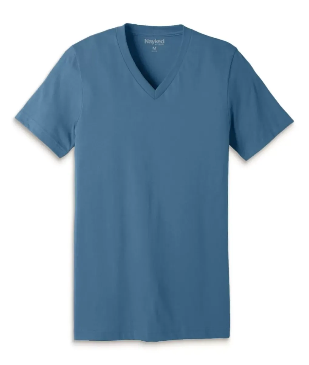 Best Nayked Apparel Men'S Classic Cotton Short Sleeve V-Neck T-Shirt