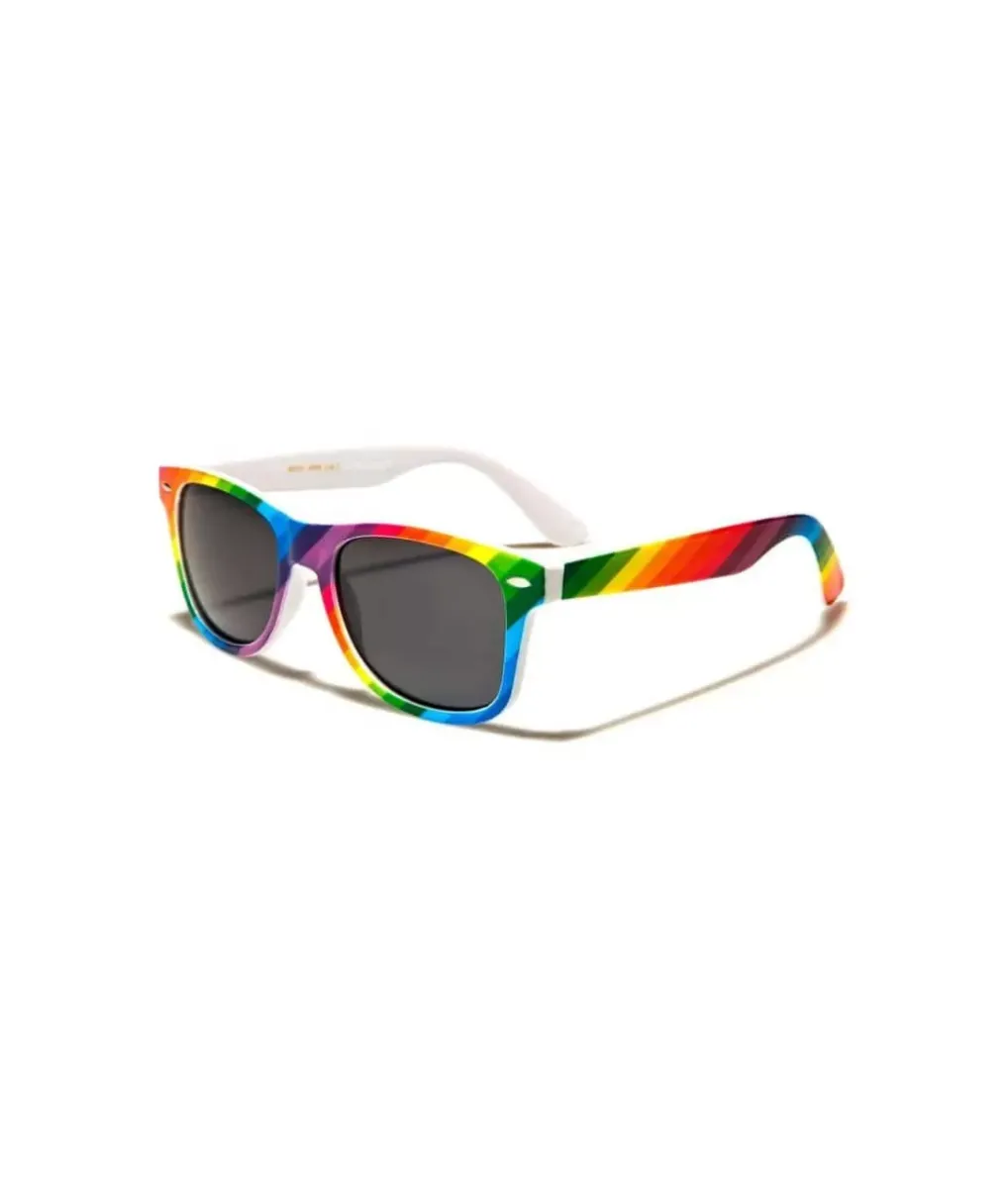 Hot Nayked Apparel Men'S Classic Retro Sunglasses With Uv Protection, Lifetime Guarantee Rainbow