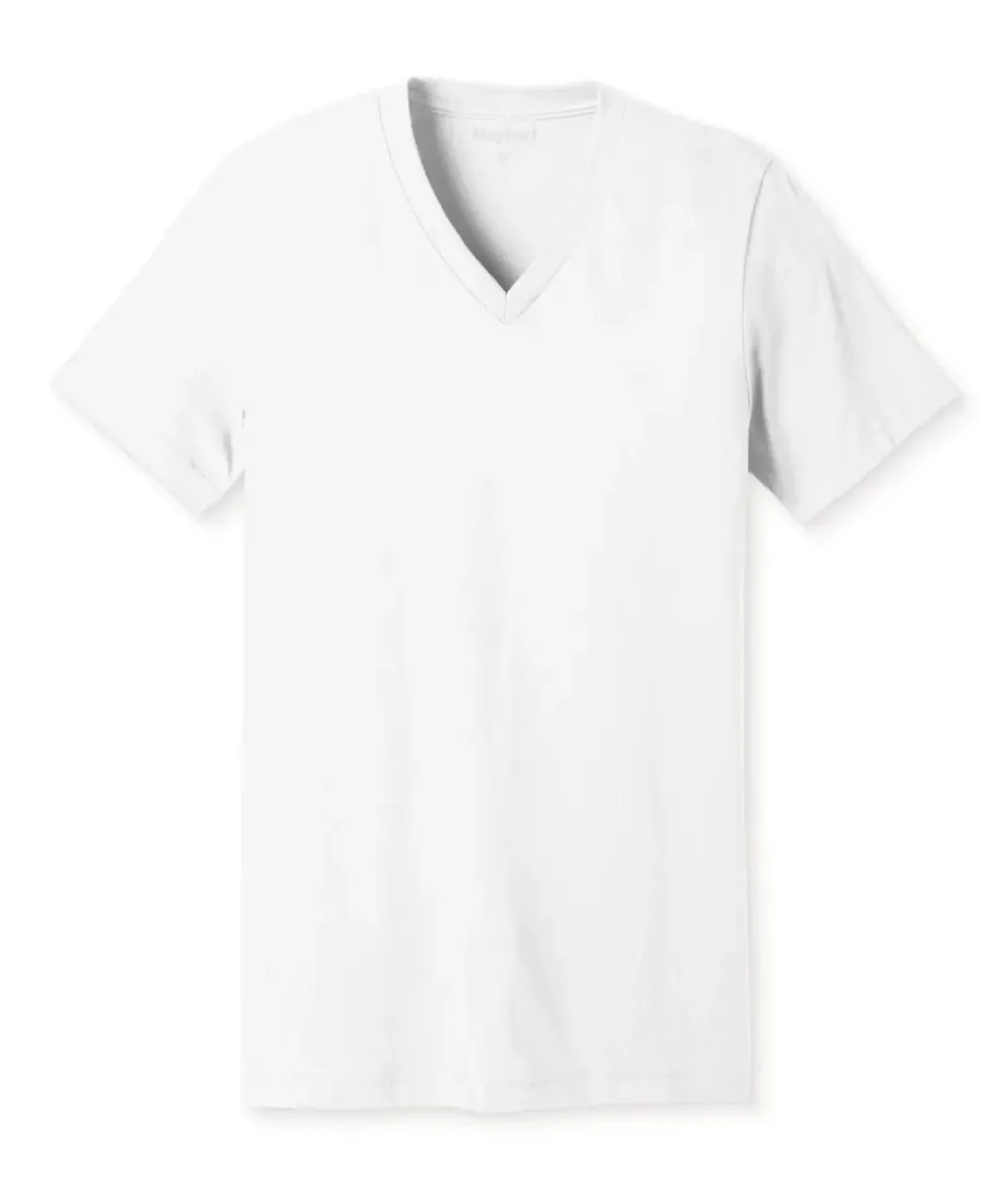 Best Nayked Apparel Men'S Classic Soft Heathered Short Sleeve V-Neck T-Shirt