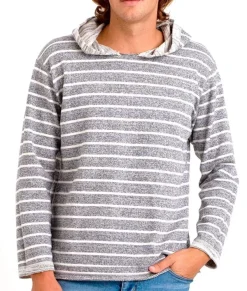 Clearance Nayked Apparel Men'S Cotton/Poly Striped French Terry Hoodie/Discontinued