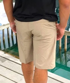 Clearance Nayked Apparel Men'S Khaki Hybrid Stretch Short