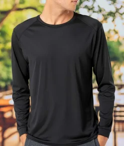 Outlet Nayked Apparel Men'S Long Islander Performance Upf Long Sleeve T-Shirt