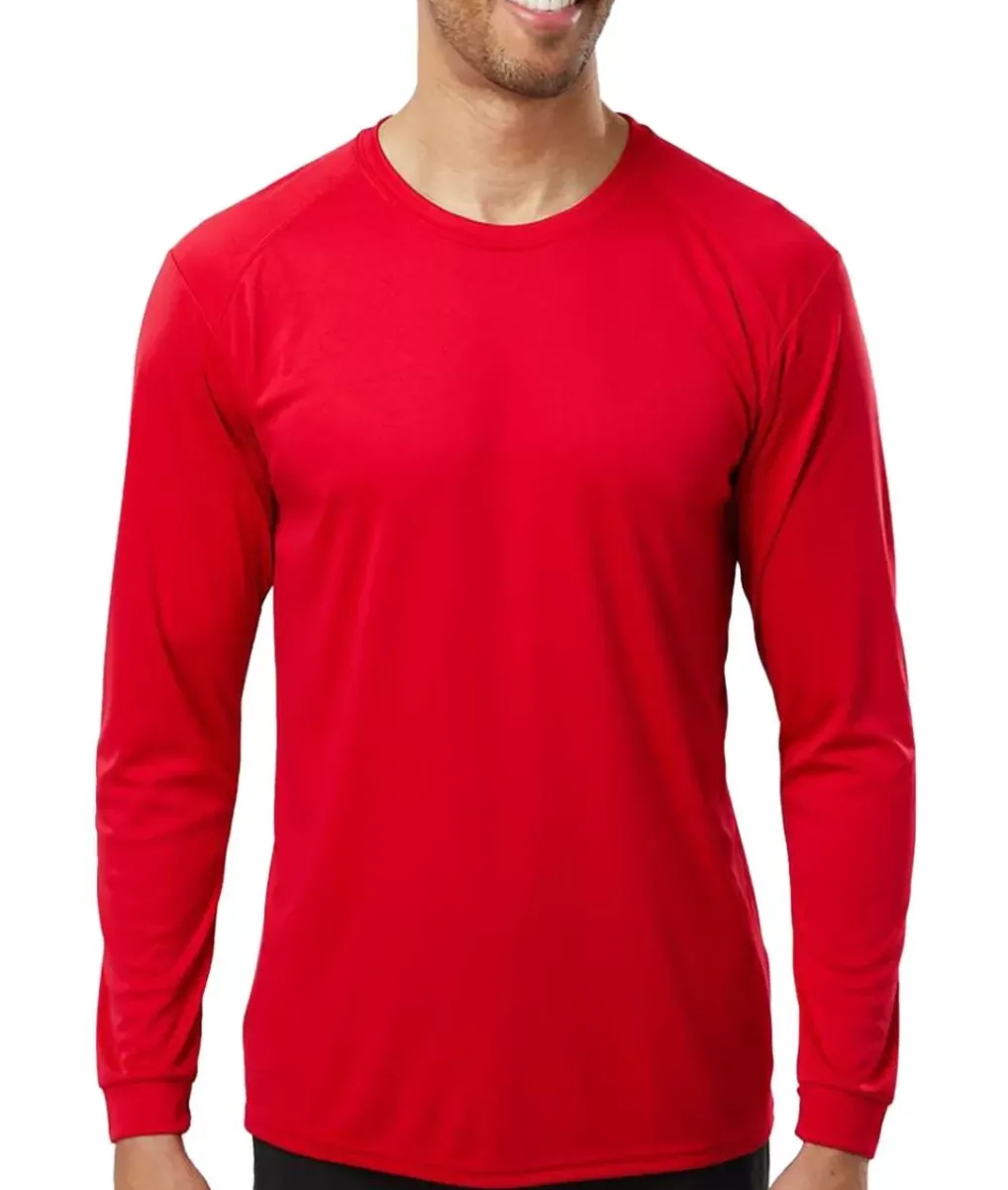 Outlet Nayked Apparel Men'S Long Islander Performance Upf Long Sleeve T-Shirt