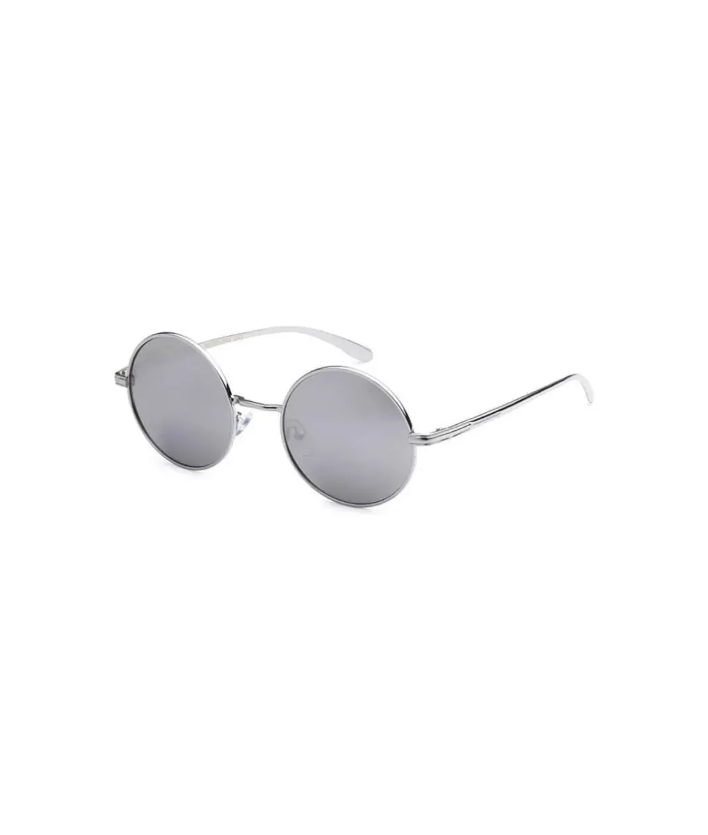 Fashion Nayked Apparel Men'S Metallic Round Sunglasses, Lifetime Guarantee