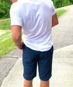 Online Nayked Apparel Men'S Navy Hybrid Stretch Short/Discontinued