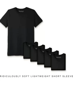 Discount Nayked Apparel Men'S 6Pk Ridiculously Soft Lightweight Crew Neck T-Shirt