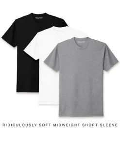 Best Nayked Apparel Men'S 3Pk Ridiculously Soft Midweight Crew T-Shirt Favorites