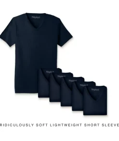 Online Nayked Apparel Men'S 6Pk Ridiculously Soft Lightweight V-Neck T-Shirt
