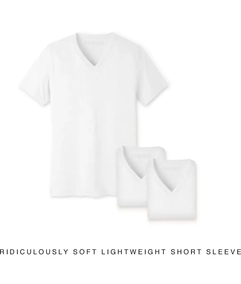 Outlet Nayked Apparel Men'S 3Pk Ridiculously Soft Lightweight V-Neck T-Shirt