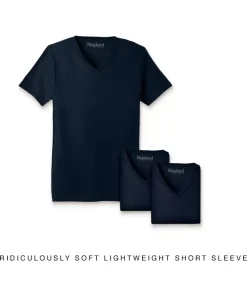 Outlet Nayked Apparel Men'S 3Pk Ridiculously Soft Lightweight V-Neck T-Shirt