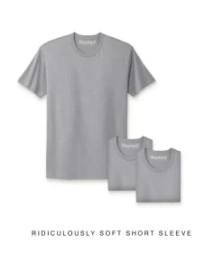 Hot Nayked Apparel Men'S 3Pk Ridiculously Soft Short Sleeve Crew Neck 100% Cotton T-Shirt