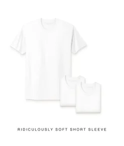 Hot Nayked Apparel Men'S 3Pk Ridiculously Soft Short Sleeve Crew Neck 100% Cotton T-Shirt