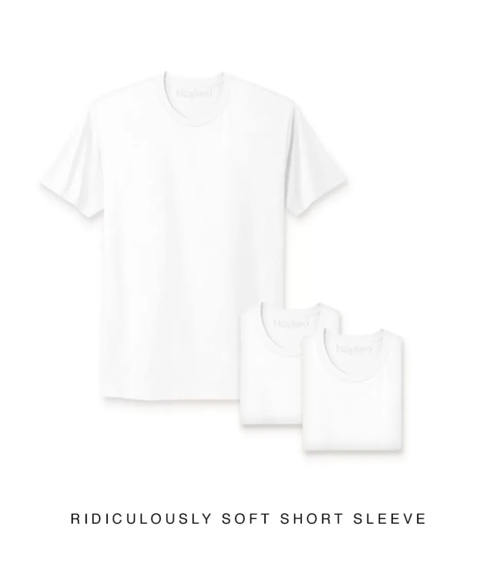 Hot Nayked Apparel Men'S 3Pk Ridiculously Soft Short Sleeve Crew Neck 100% Cotton T-Shirt