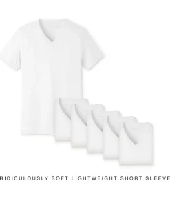 Discount Nayked Apparel Men'S 6Pk Ridiculously Soft Lightweight V-Neck T-Shirt