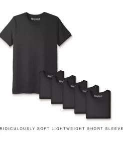 Fashion Nayked Apparel Men'S 6Pk Ridiculously Soft Lightweight Crew Neck T-Shirt