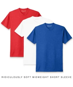 Sale Nayked Apparel Men'S 3Pk Ridiculously Soft Midweight Crew T-Shirt Favorites