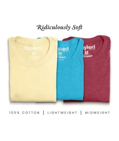 Best Nayked Apparel Men'S 3Pk Tri-Nayked Short Sleeve Crew Neck T-Shirts