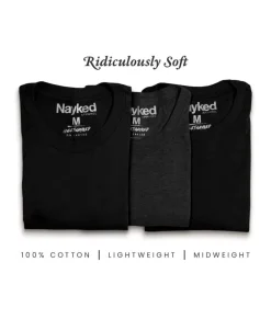 Online Nayked Apparel Men'S 3Pk Tri-Nayked Short Sleeve Crew Neck T-Shirts