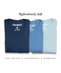 Online Nayked Apparel Men'S 3Pk Tri-Nayked Short Sleeve Crew Neck T-Shirts
