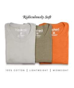 Online Nayked Apparel Men'S 3Pk Tri-Nayked Short Sleeve Crew Neck T-Shirts