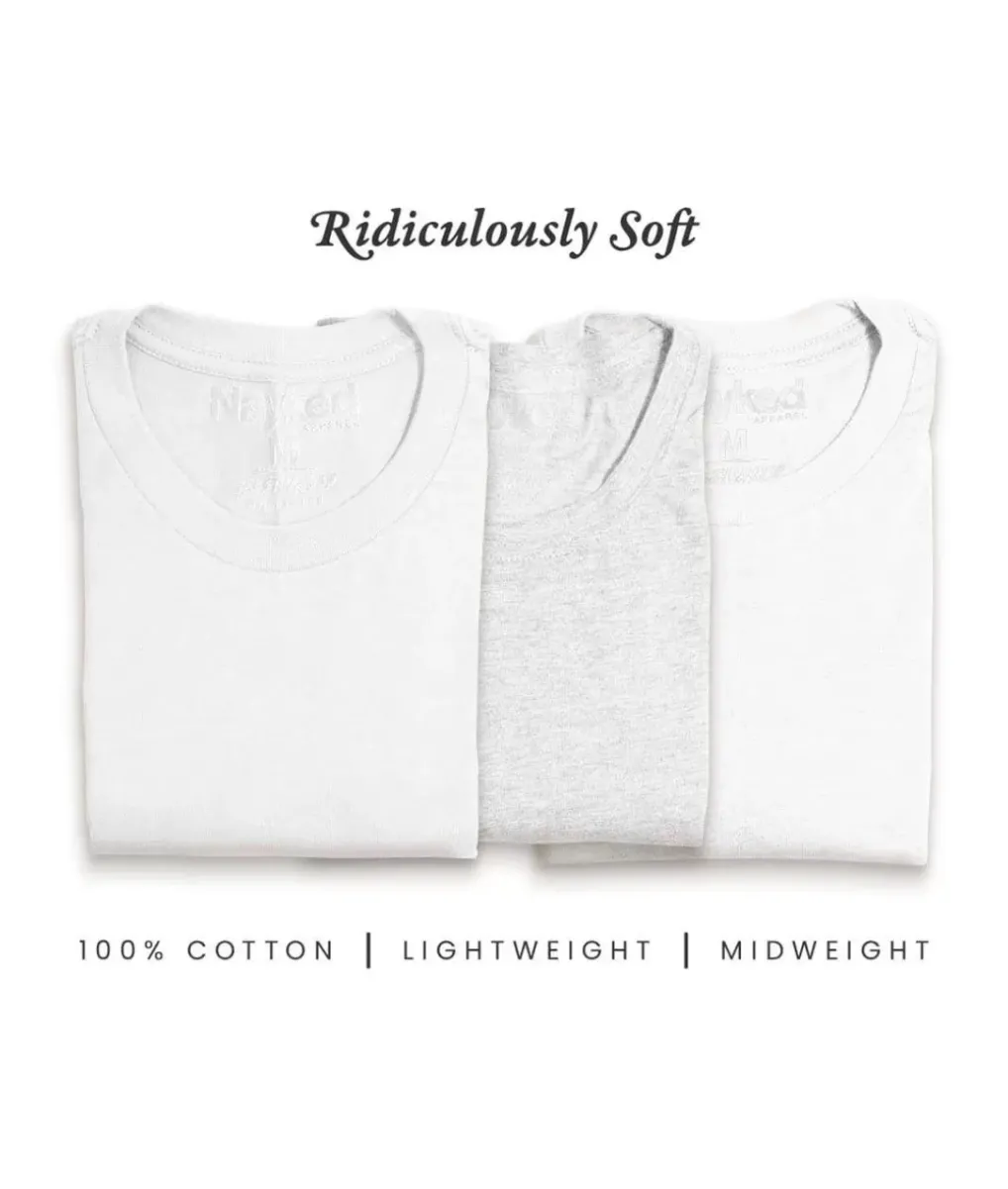 Online Nayked Apparel Men'S 3Pk Tri-Nayked Short Sleeve Crew Neck T-Shirts