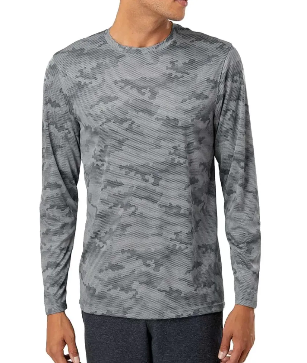 Best Nayked Apparel Men'S Pompano Performance Upf Camo Long Sleeve T-Shirt