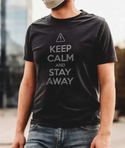 Clearance Nayked Apparel Men'S Ridiculously Soft 100% Cotton Graphic Tee | Keep Calm And Stay Away