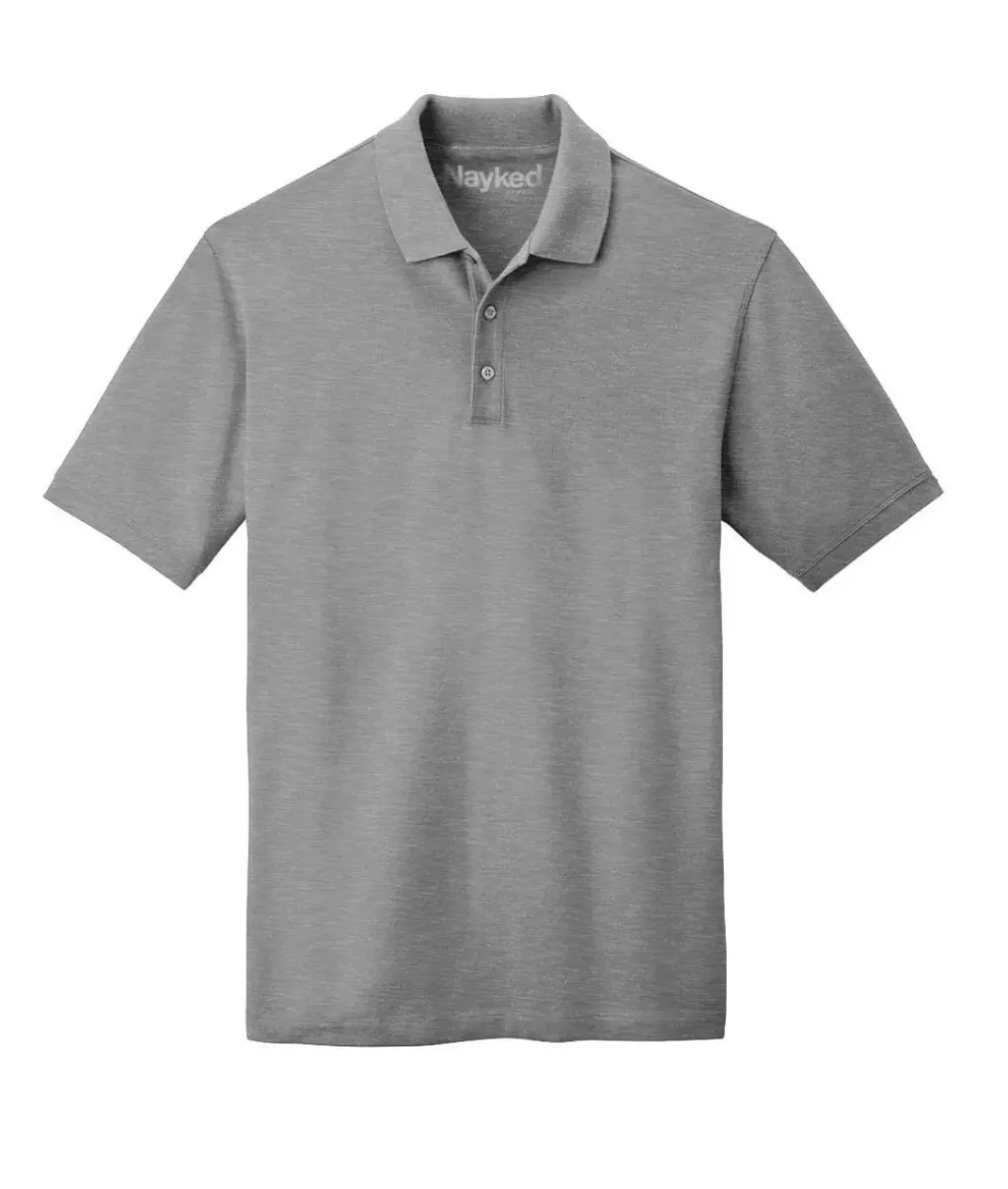 Clearance Nayked Apparel Men'S Ridiculously Soft 100% Cotton Pique Polo Shirt