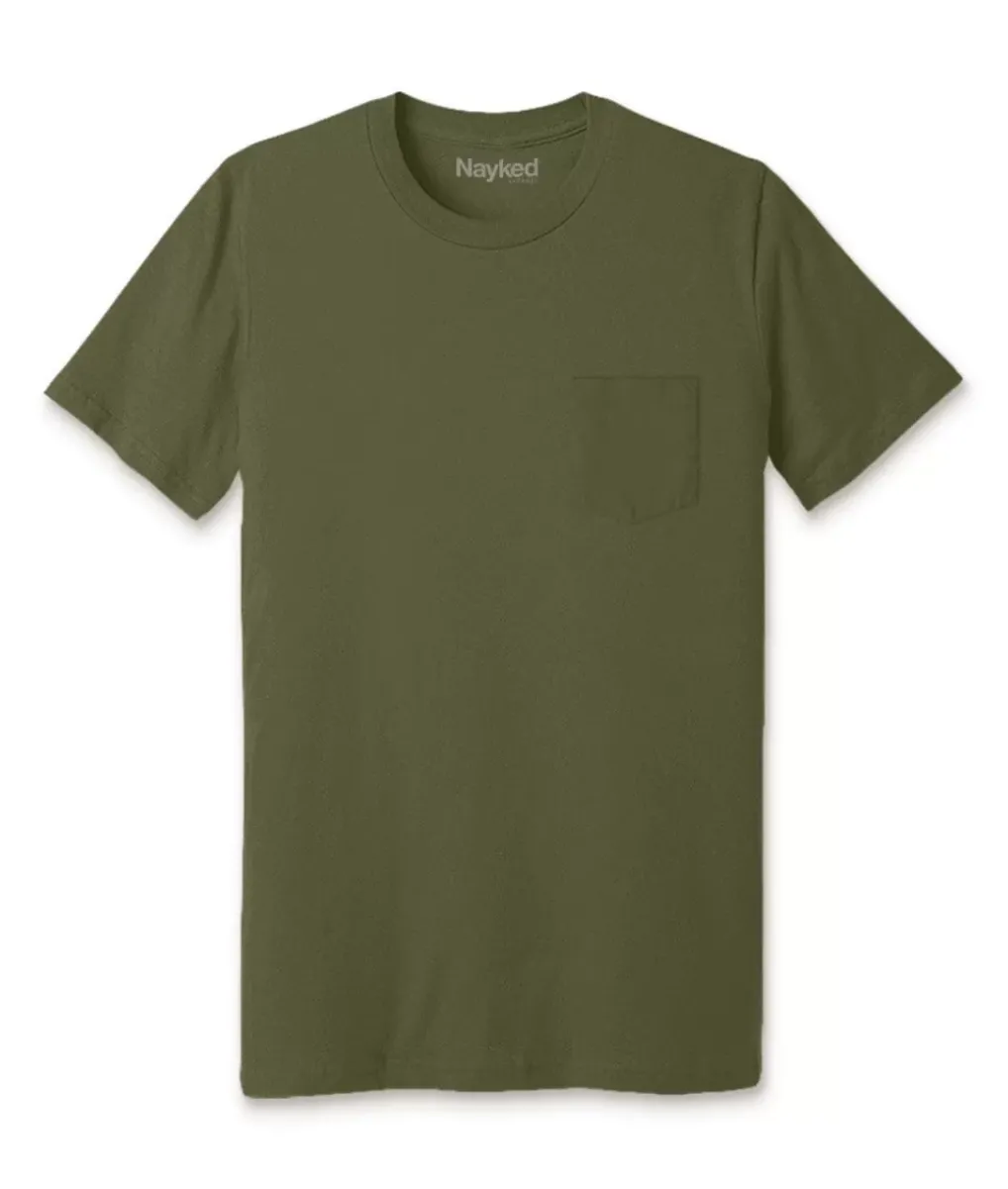 Hot Nayked Apparel Men'S Ridiculously Soft 100% Cotton Pocket T-Shirt