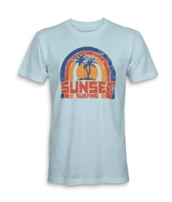 New Nayked Apparel Men'S Ridiculously Soft 100% Cotton Graphic Tee | Sunset Surfing