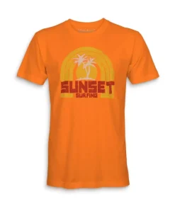 New Nayked Apparel Men'S Ridiculously Soft 100% Cotton Graphic Tee | Sunset Surfing