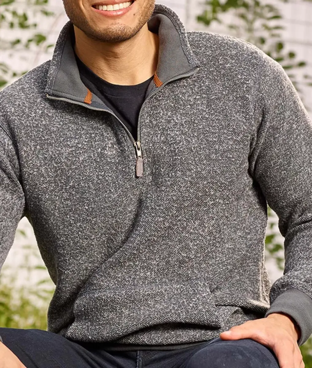 Fashion Nayked Apparel Men'S Ridiculously Soft Aspen Brushed Fleece 1/4 Zip