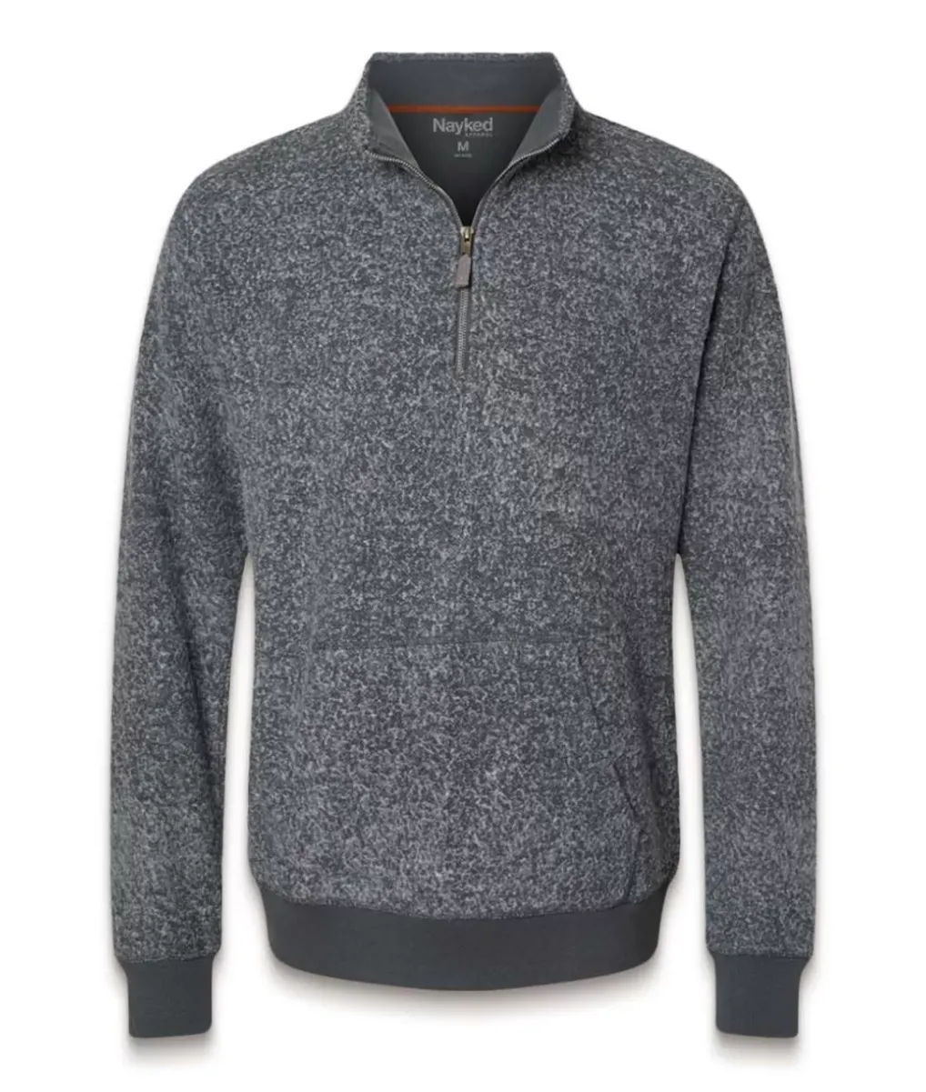 Fashion Nayked Apparel Men'S Ridiculously Soft Aspen Brushed Fleece 1/4 Zip