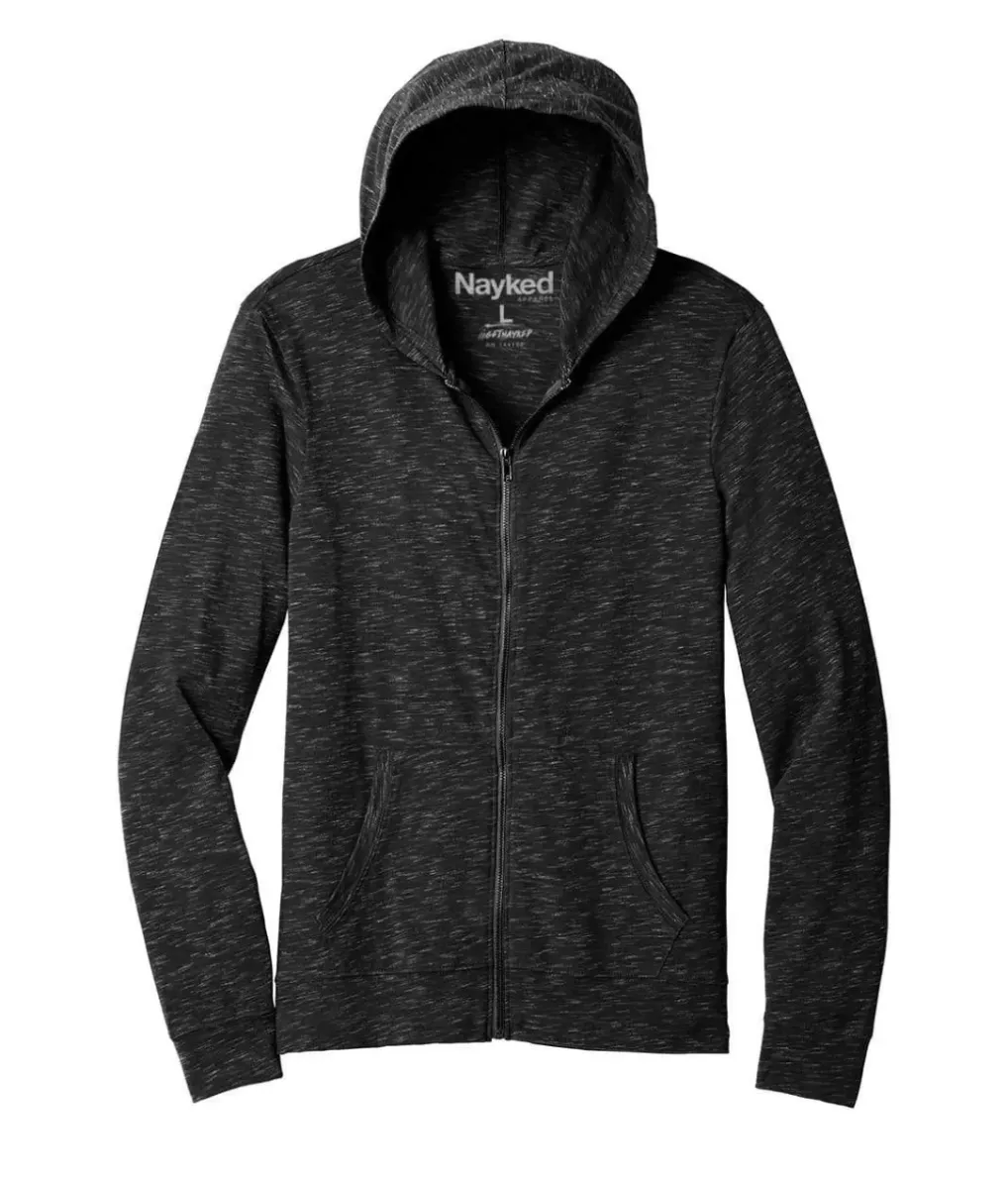 Discount Nayked Apparel Men'S Ridiculously Soft Big Lightweight Full-Zip Hoodie