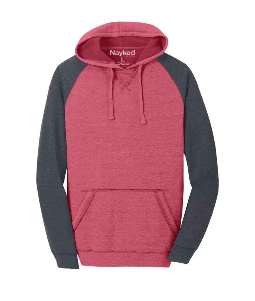 New Nayked Apparel Men'S Ridiculously Soft Big Fleece Raglan Hoodie