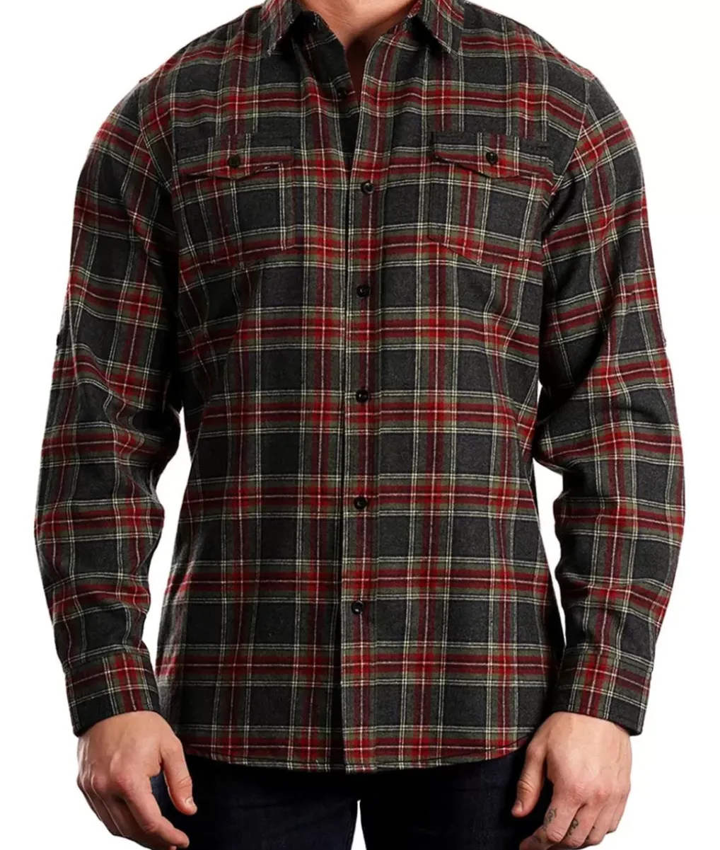 Online Nayked Apparel Men'S Ridiculously Soft Button Down Plaid Flannel Shirt