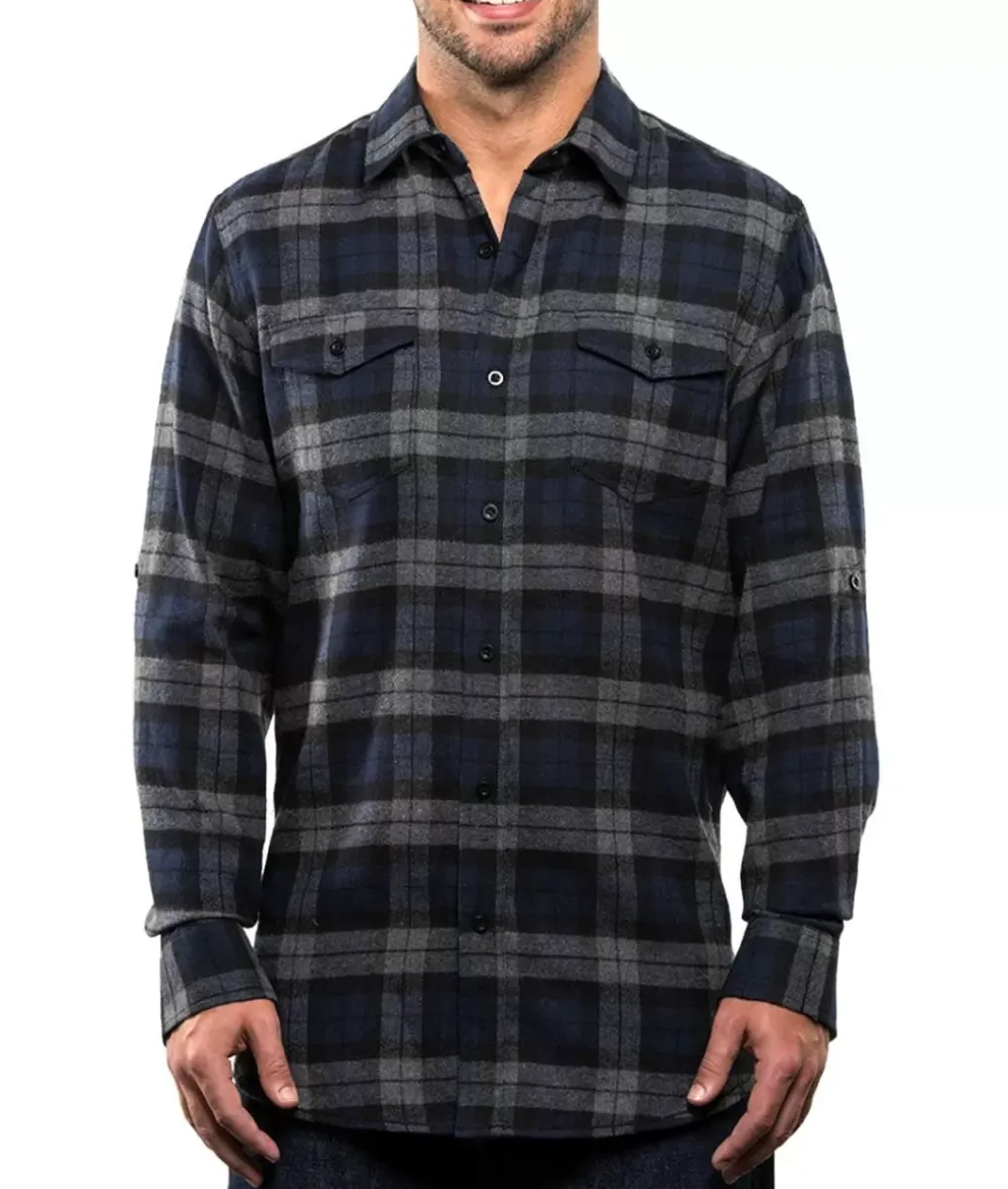 Online Nayked Apparel Men'S Ridiculously Soft Button Down Plaid Flannel Shirt