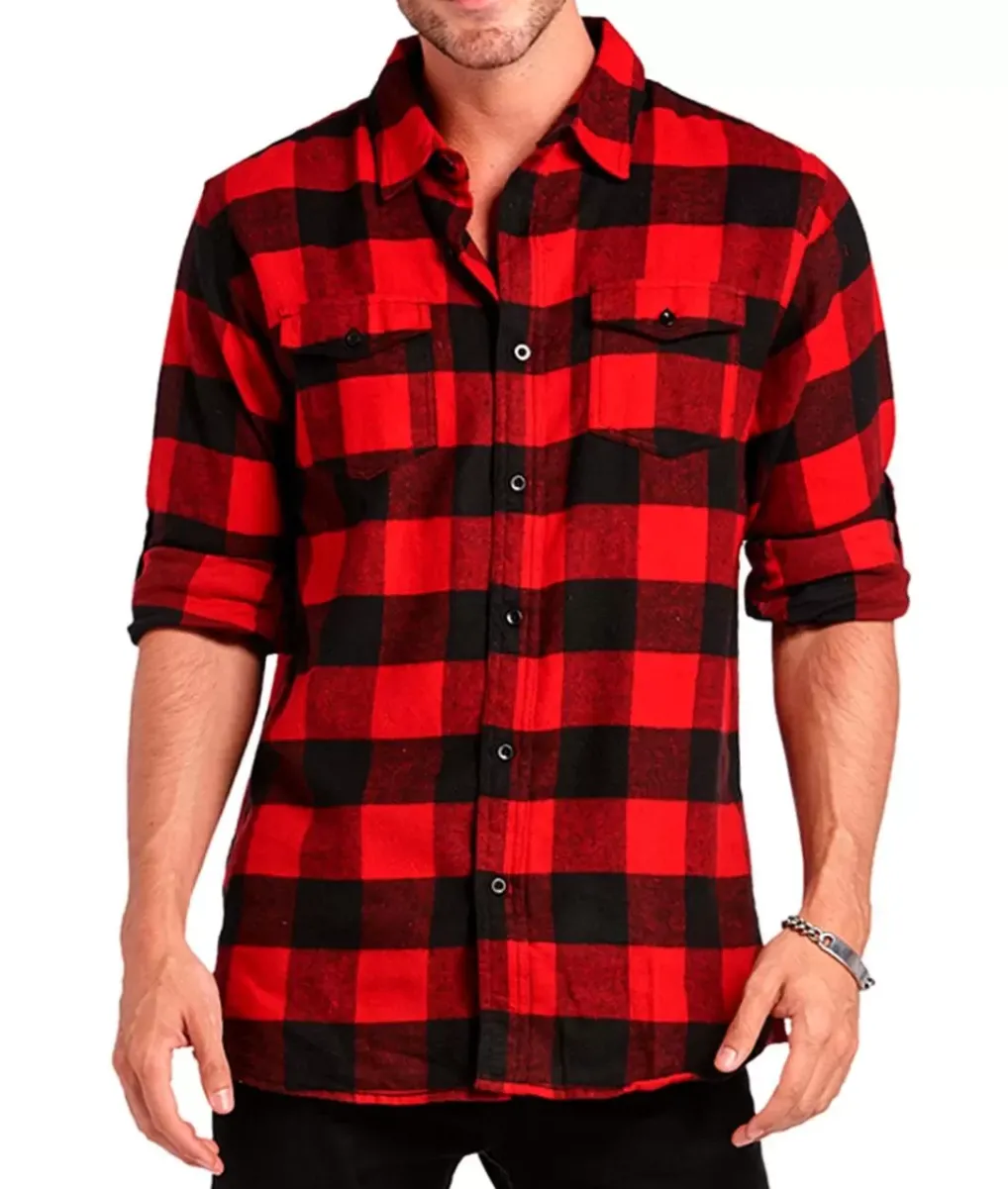 Online Nayked Apparel Men'S Ridiculously Soft Button Down Plaid Flannel Shirt