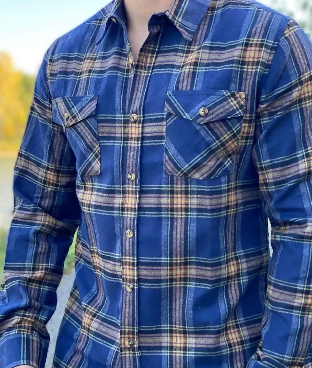 Online Nayked Apparel Men'S Ridiculously Soft Button Down Plaid Flannel Shirt