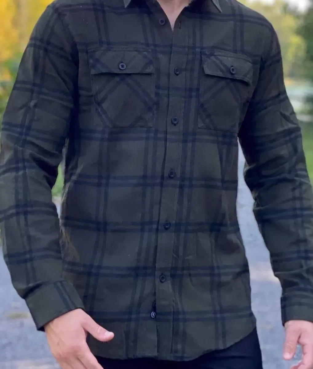 Online Nayked Apparel Men'S Ridiculously Soft Button Down Plaid Flannel Shirt